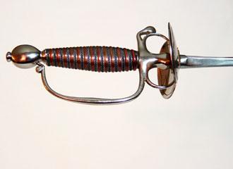 French Small-sword replica, close-up of hilt. French Small-sword replica, close-up of hilt.